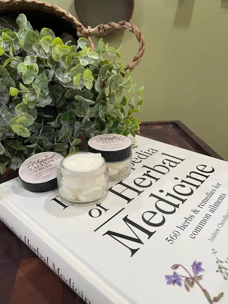 Whipped Tallow Balm – Frankincense & Eucalyptus | Deep Moisture, Natural Skincare